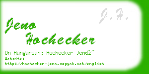 jeno hochecker business card